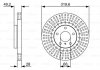 Гальмівний диск INFINITI/NISSAN FX35/FX/Maxima \'\'F \'\'3,5-4,5 \'\'02-08 BOSCH 0986479V60 (фото 1)