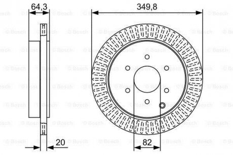 Тормозной диск NISSAN/INFINITI Patrol/QX56/QX80 R'5,610>> BOSCH 0986479W46