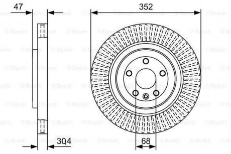 Тормозной диск FORD Explorer (USA) ''F'''11>> - кратн. 1 шт BOSCH 0986479W53