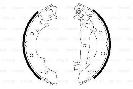 Барабанные колодки BOSCH 0 986 487 013