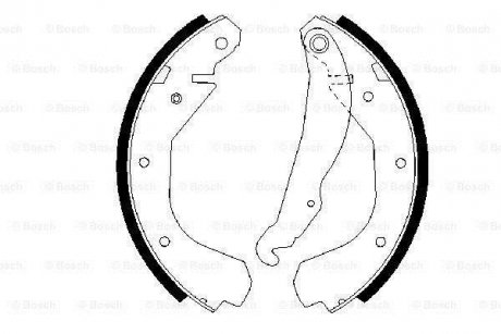 Тормозные колодки, барабанные BOSCH 0986487199