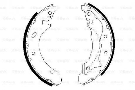 Гальмівні колодки барабанні FORD Mondeo -00 BOSCH 0986487330 (фото 1)