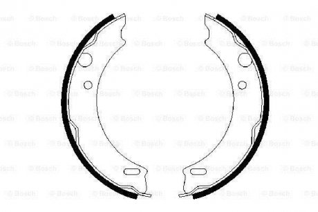 Тормозные колодки ручного тормоза BOSCH 0986487412