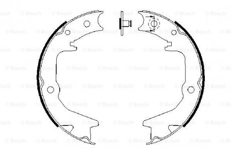 Гальмівні колодки, барабанні BOSCH 0986487685 (фото 1)