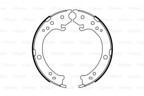 Тормозные колодки, барабанные BOSCH 0986487765 (фото 1)