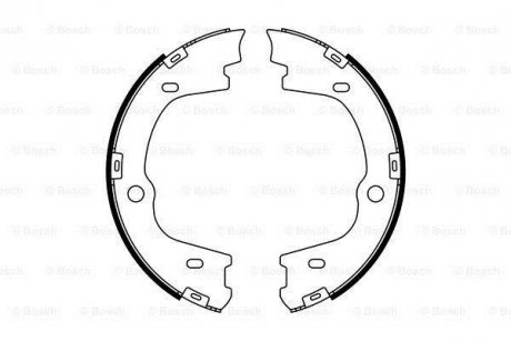 Комплект тормозных колодок, стояночная тормозная система BOSCH 0 986 487 778 (фото 1)