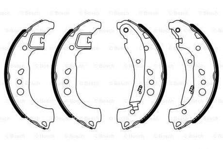 Тормозные колодки барабанные AUDI/SEAT/SKODA/VW \'\'17>> BOSCH 0986487959