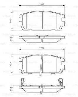 Тормозные колодки, дисковый тормоз (набор) BOSCH 0986494137