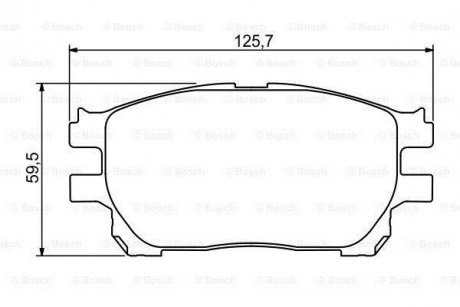 Тормозные колодки, дисковый тормоз (набор) BOSCH 0986494212 (фото 1)