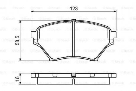 Гальмівні колодки, дискове гальмо (набір) BOSCH 0986494225