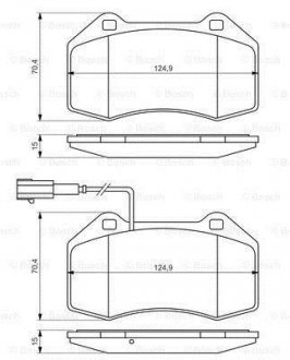 Комплект тормозных колодок, дисковый тормоз BOSCH 0 986 494 228 (фото 1)