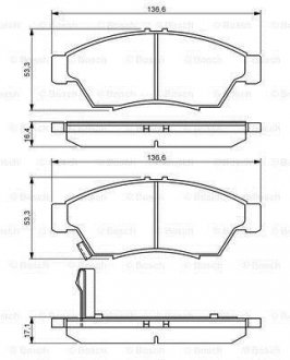 Тормозные колодки, дисковые. BOSCH 0986494238 (фото 1)