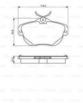 Тормозные колодки, дисковый тормоз (набор) BOSCH 0986494243