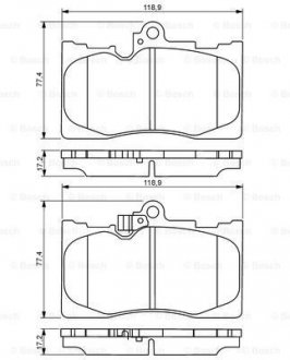 Гальмівні колодки, дискові BOSCH 0986494252 (фото 1)