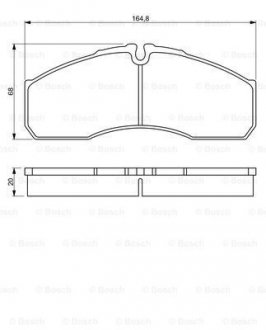 Комплект тормозных колодок (дисковых).) BOSCH 0 986 494 266