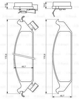 Комплект тормозных колодок, дисковый тормоз 0 986 494 313 BOSCH 0986494313 (фото 1)