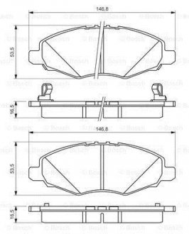 Тормозные колодки, дисковый тормоз (набор) BOSCH 0986494326