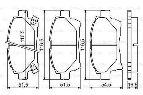 Комплект тормозных колодок, дисковый тормоз 0 986 494 333 BOSCH 0986494333