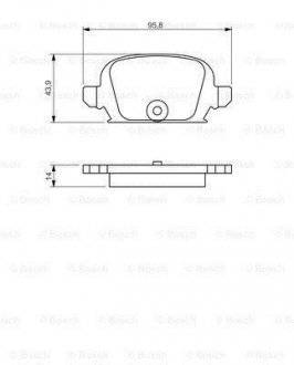 Гальмівні колодки, дискове гальмо (набір) BOSCH 0986494340