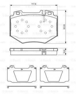 Тормозные колодки, дисковый тормоз (набор) BOSCH 0986494352 (фото 1)