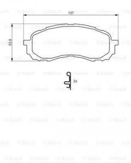 Тормозные колодки, дисковый тормоз (набор) BOSCH 0986494373 (фото 1)