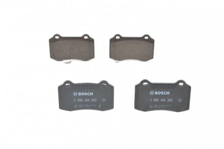 Комплект тормозных колодок, дисковый тормоз 0 986 494 393 BOSCH 0986494393