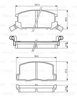 Гальмівні колодки, дискові BOSCH 0 986 494 412 (фото 1)