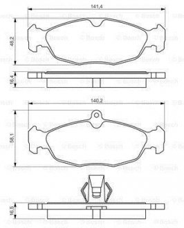 Тормозные колодки, дисковый тормоз (набор) BOSCH 0986494413