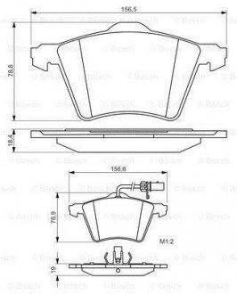 Тормозные колодки, дисковый тормоз (набор) BOSCH 0986494415