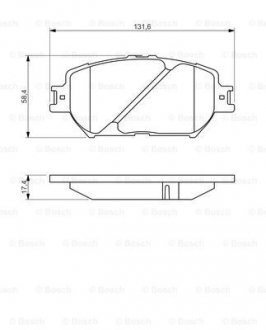 Тормозные колодки, дисковый тормоз (набор) BOSCH 0986494418