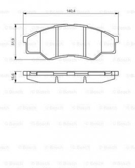 Тормозные колодки, дисковый тормоз (набор) BOSCH 0986494425 (фото 1)