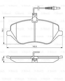 Колодки гальмівні PEUGEOT P. 407 04- 2,2HDI 09- BOSCH 0986494484