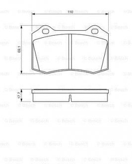 Гальмівні колодки, дискові BOSCH 0986494486 (фото 1)