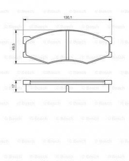 Дискові гальмівні колодки BOSCH 0986494541