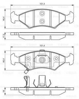 Дискові гальмівні колодки BOSCH 0986494547