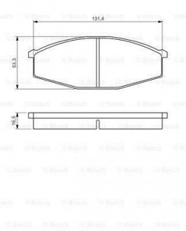 Комплект тормозных колодок, дисковый тормоз BOSCH 0 986 494 566