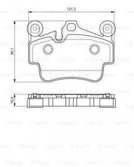 Тормозные колодки, дисковые. BOSCH 0986494567 (фото 1)