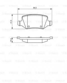 Комплект тормозных колодок, дисковый тормоз BOSCH 0 986 494 569