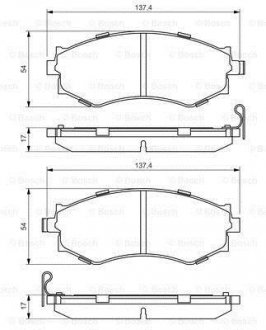 Дисковые тормозные колодки BOSCH 0986494571