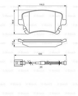 Тормозные колодки, дисковые. BOSCH 0986494669