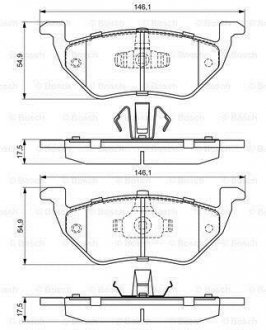 Гальмівні колодки дискові BOSCH 0986494683