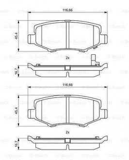 Тормозные колодки, дисковые. BOSCH 0986494706