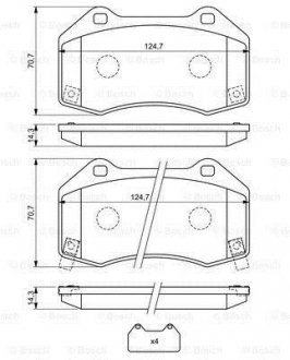 Тормозные колодки, дисковые. BOSCH 0986494718 (фото 1)