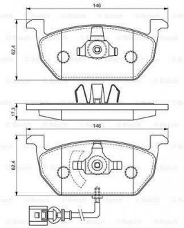 Тормозные колодки, дисковые. BOSCH 0 986 494 721 (фото 1)