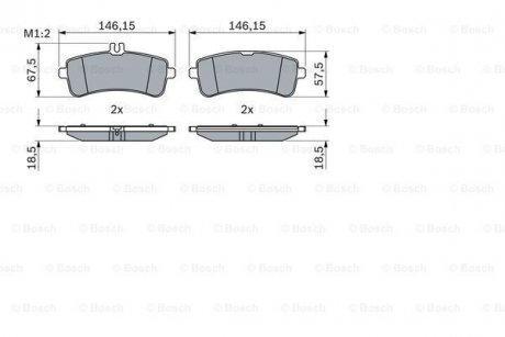 Тормозные колодки DB T. W213/W222/R231/X290 3,0-6,0 13- BOSCH 0986494764