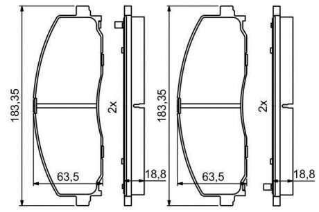 ДИСКОВЫЕ КОЛОДКИ ПЕРЕДНI BOSCH 0 986 494 769