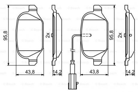 Тормозные колодки дисковые FIAT 500/Panda/Panda/Idea \'\'R BOSCH 0986494779 (фото 1)