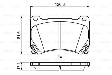 Тормозные колодки, дисковые. BOSCH 0986494781 (фото 1)