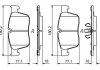 Гальмівні колодки, дискові BOSCH 0986494829 (фото 2)