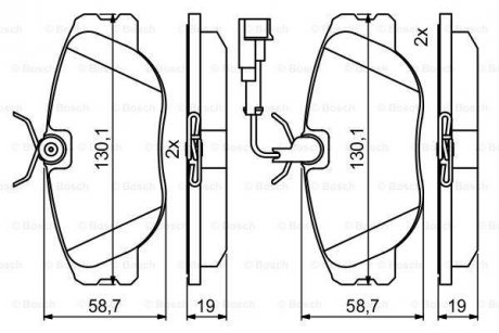 Гальмівні колодки, дискові BOSCH 0986494851 (фото 1)